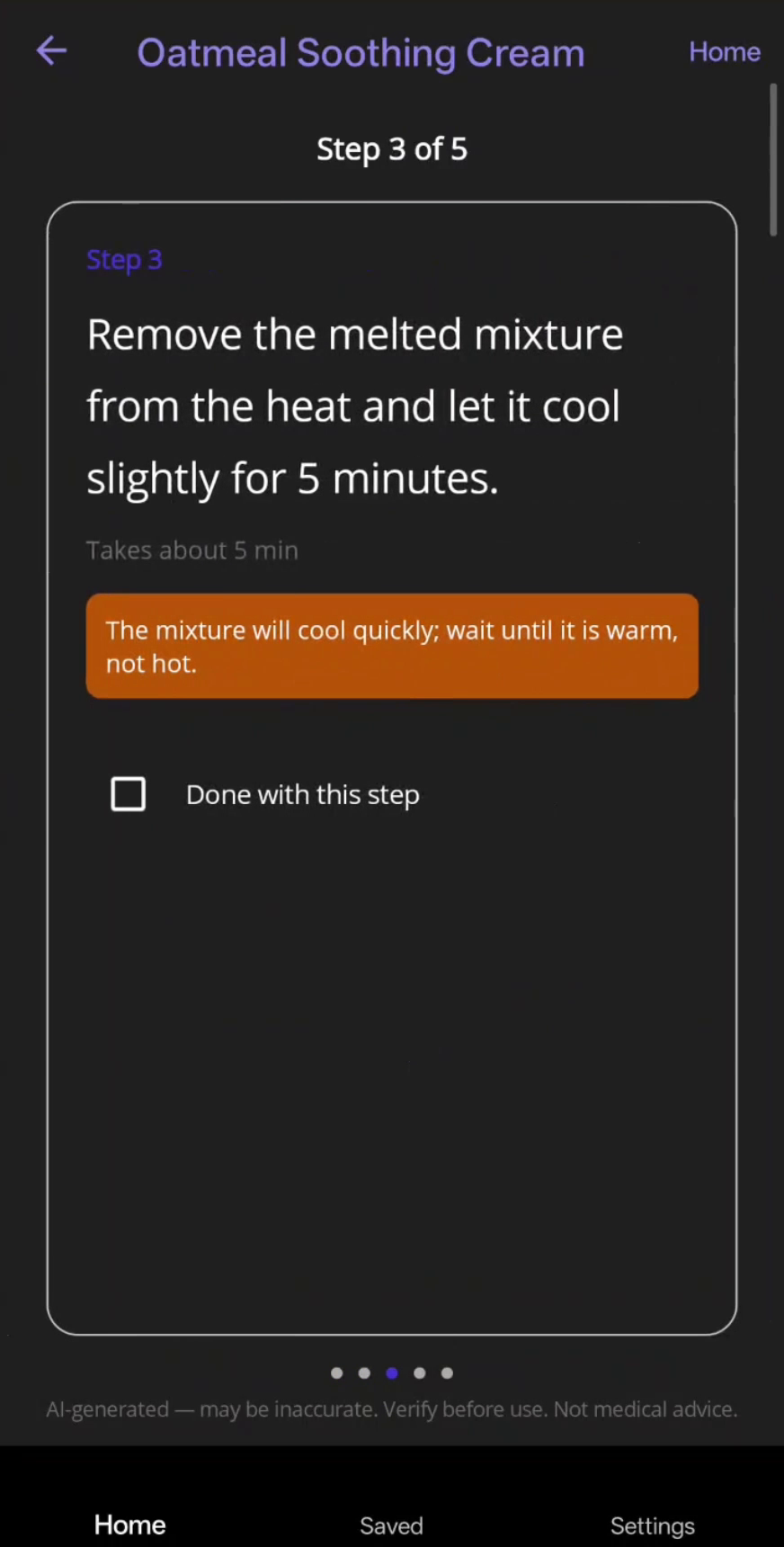A single step of the guided one-step-at-a-time walkthrough